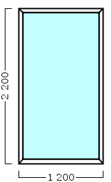 окно оп 63 {x} в2 1200х2200 {4м1-10-4м1-10-4м1 32мм}