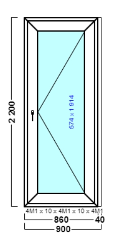 дверь дпв 45 {<} в2 с 2200х900 правая {лн} антрацит серый kdb74-f7 {4м1-10-4м1-10-4м1 32мм}