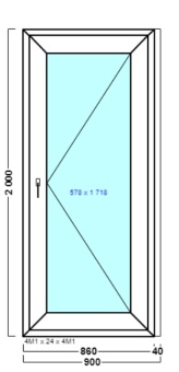 дверь дпв 31 {<} в1 с 2000х900 правая {4м1-24-4м1 32мм}